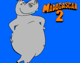 Disegno Madagascar 2 Gloria pitturato su alessandra