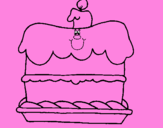 Disegno Torta di compleanno  pitturato su luciahp