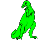 Disegno Tyrannosaurus Rex pitturato su stefano
