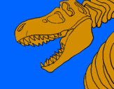 Disegno Scheletro di Tyrannosaurus rex pitturato su  ben10a