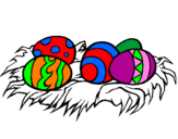 Disegno Uovo di Pasqua II pitturato su BEBEI