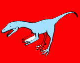 Disegno Velociraptor II pitturato su Ludovico