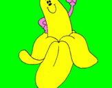 Disegno Banana pitturato su alessiab
