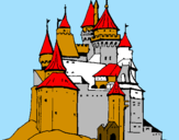 Disegno Castello medievale  pitturato su Leonardo Gabellini