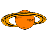 Disegno Saturno pitturato su Matteo Sobrero