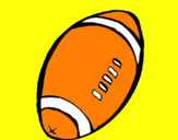 Disegno Pallone da calcio americano  pitturato su milos