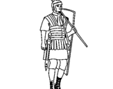 Disegno Soldato romano  pitturato su lorenzo m