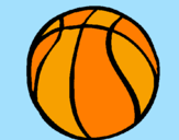 Disegno Pallone da pallacanestro pitturato su valeria