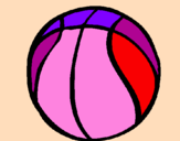 Disegno Pallone da pallacanestro pitturato su YLENIA