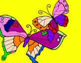 Disegno Farfalle pitturato su ALICE