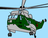 Disegno Elicottero di salvataggio  pitturato su jonathan luca