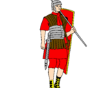 Disegno Soldato romano  pitturato su PAOLO