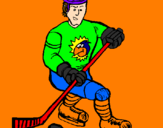 Disegno Giocatore di hockey su ghiaccio pitturato su alessio