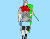 Disegno Soldato romano  pitturato su TOMMASO