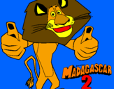 Disegno Madagascar 2 Alex pitturato su francesco