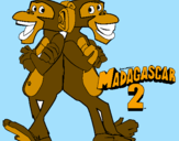 Disegno Madagascar 2 Manson & Phil 2 pitturato su andrea