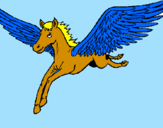 Disegno Pegaso in volo  pitturato su unicorno 2 di Roberta