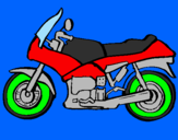 Disegno Motocicletta  pitturato su nicholas