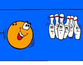 Disegno Boccia da bowling  pitturato su URORA