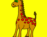 Disegno Giraffa pitturato su Aurora