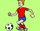 Disegno Giocatore di calcio  pitturato su stefano s