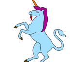 Disegno Unicorno pitturato su FLORA