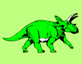 Disegno Triceratops pitturato su riccardo