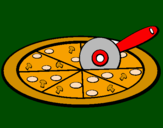 Disegno Pizza pitturato su GIULIA