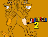 Disegno Madagascar 2 Manson & Phil 2 pitturato su almonacid
