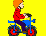 Disegno Motocicletta pitturato su festa