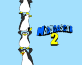 Disegno Madagascar 2 Pinguino pitturato su fr