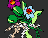 Disegno Mazzo di fiori pitturato su Jessica