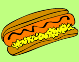 Disegno Hot dog pitturato su gianluca