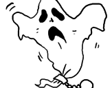Disegno Fantasma incatenato  pitturato su fantasma