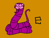 Disegno Serpente  pitturato su ilaria cannas