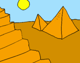 Disegno Piramidi pitturato su matteo