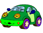 Disegno Herbie  pitturato su fau