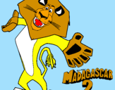 Disegno Madagascar 2 Alex 2 pitturato su Michela 13 09 2010
