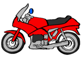 Disegno Motocicletta  pitturato su matteo ibracadabra