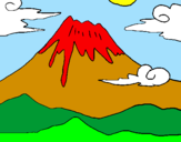 Disegno Monte Fuji pitturato su    REBECCA  MALIVINDI