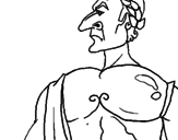 Disegno Giulio Cesare  pitturato su susy
