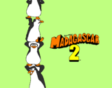 Disegno Madagascar 2 Pinguino pitturato su nicolò