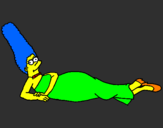 Disegno Marge pitturato su ciao