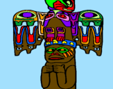Disegno Totem pitturato su SILVESTRO