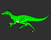 Disegno Velociraptor  pitturato su caio henrique