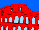 Disegno Colosseo pitturato su GANLUCA