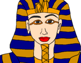 Disegno Tutankamon pitturato su Michele
