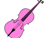 Disegno Violino pitturato su 1