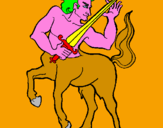 Disegno Centauro  pitturato su Nicola spadaccino