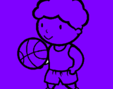 Disegno Giocatore di pallacanestro  pitturato su ludo